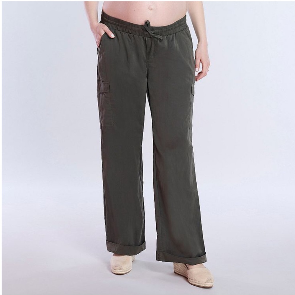 NWT Motherhood Maternity fog utility cargo joggers size XL